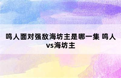 鸣人面对强敌海坊主是哪一集 鸣人vs海坊主